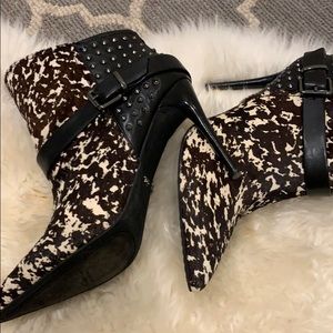 Kenneth Cole Calf-Hair and Stud Booties, size 8.5